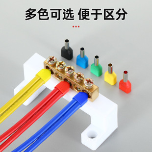 TE double-wire tube-type pre-insulated terminal European-style needle-type tubular parallel wire cold pressure terminal needle-shaped pressure wire copper pipe