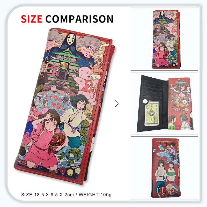 Spirited Away Totoro Naruto Student Boys and Girls Hd 3D Relief Internet Celebrity Cross-Border 70% off Wallet