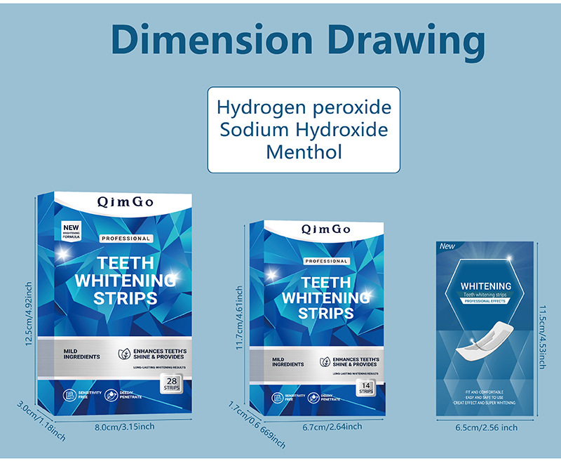 Teeth Whitening Strips Residue Free For Yellow Teeth Removal_voghion.com