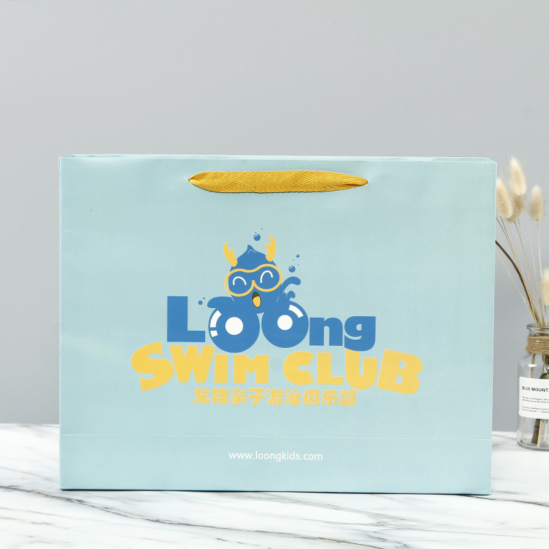 厂家定做卡通可爱礼品袋儿童玩具包装购物袋白卡纸手提袋定制印刷