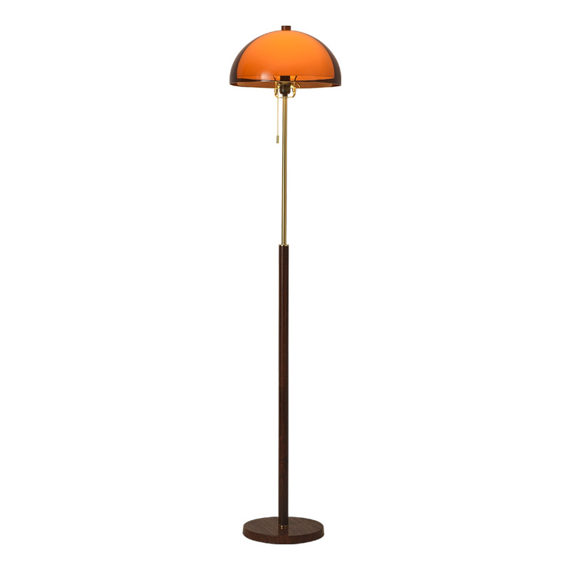 Luz de piso de estilo medieval retro americana sala de estar al lado del sofá luz de atmósfera dormitorio cabezal de cama Zhongshan iluminación de decoración doméstica L138 image 6