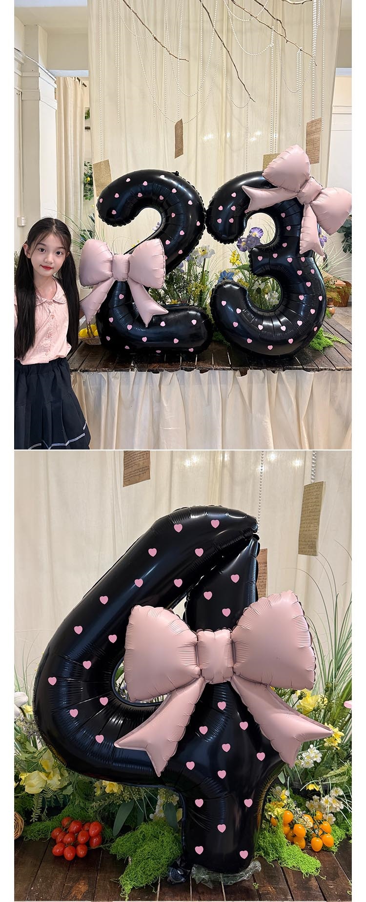 Large Black Number Balloon Decoration For Birthday Party Photos_voghion.com