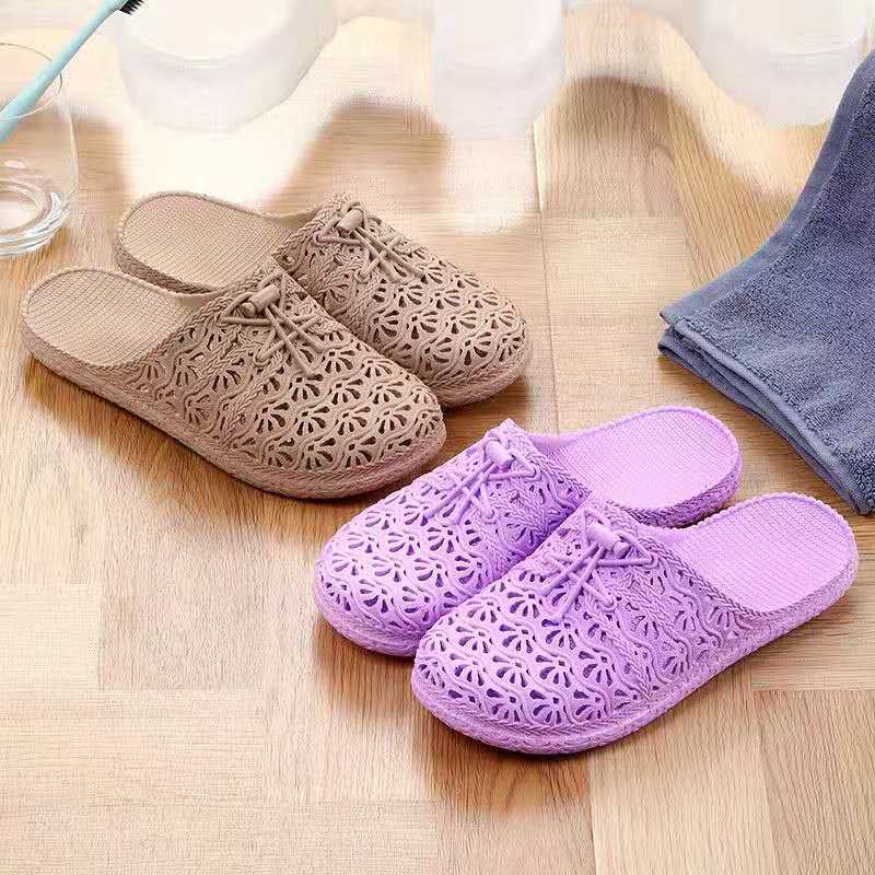 New Baotou women's sandals PVC wholesale non-slip breathable hole shoes home anti-collision soft bottom slippers women