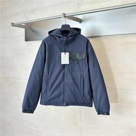 毒家现货高版本原标M家25Fw新款蓝色连帽羽绒服外套男款时尚简约