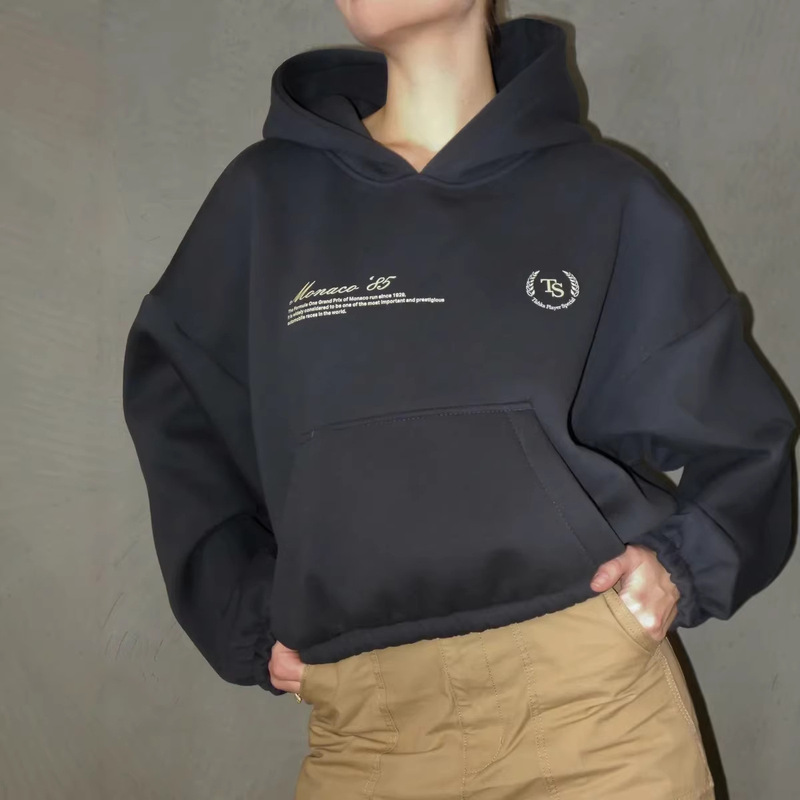 Mmfish Hooded Sweatshirt Autumn and Winter Skims High-End Pullover Letter Pattern Print Unisex Loose Fit Sports Mmfish Hooded Sweatshirt Autumn and Winter Skims High-End Pullover Letter Pattern Print Unisex Loose Fit Sports