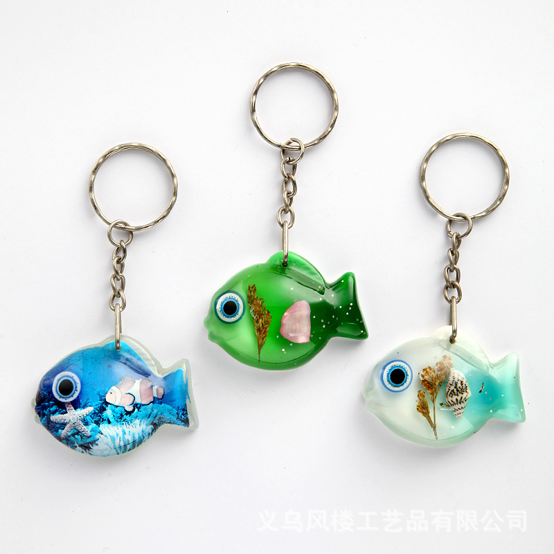 Llavero con conchas y estrellas de mar, recuerdo creativo de playa, venta directa de fábrica