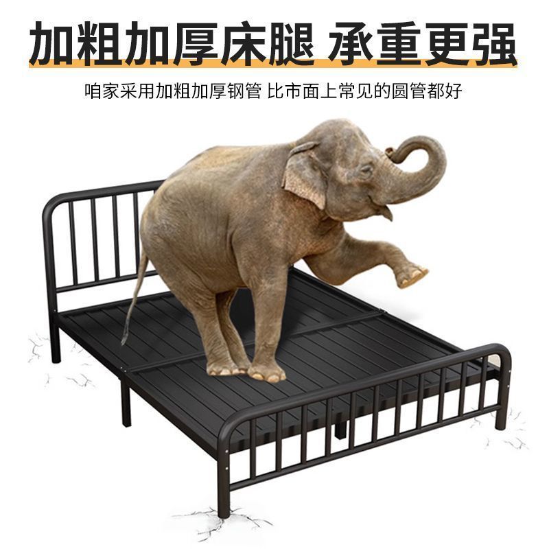 Cama europea de hierro forjado 1.8 cama doble cama familiar alquiler 1m reforzado económico 1.5 cama individual para niños