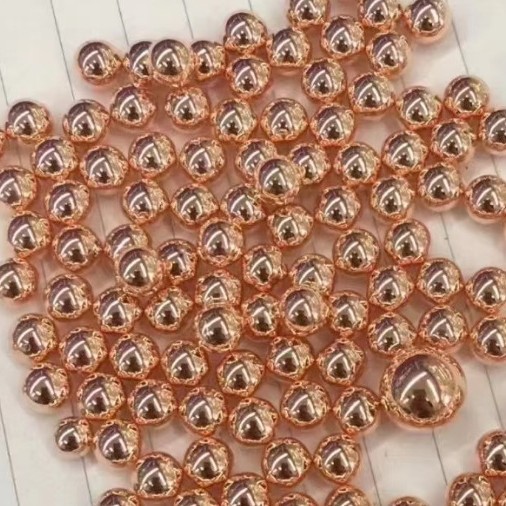 Golden acrylic round beads
