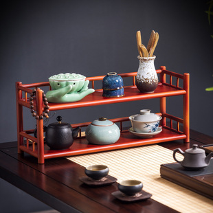 Purple Clay Teapot Display Rack, Teacup Rack, Tea Set Storage Rack, Tea Table Tabletop Display Rack, Small Storage Rack
