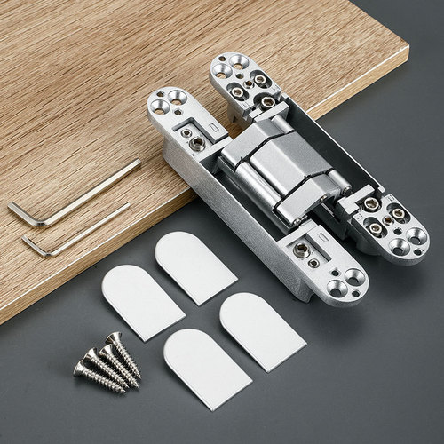Three-dimensional adjustable cross hinge, invisible door 180 degree hinge, H-type silent door hinge, folding door concealed hinge