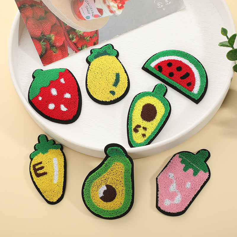 新款水果布贴系列刺绣布贴贴布刺绣贴牙刷绣服装辅料补丁贴批发