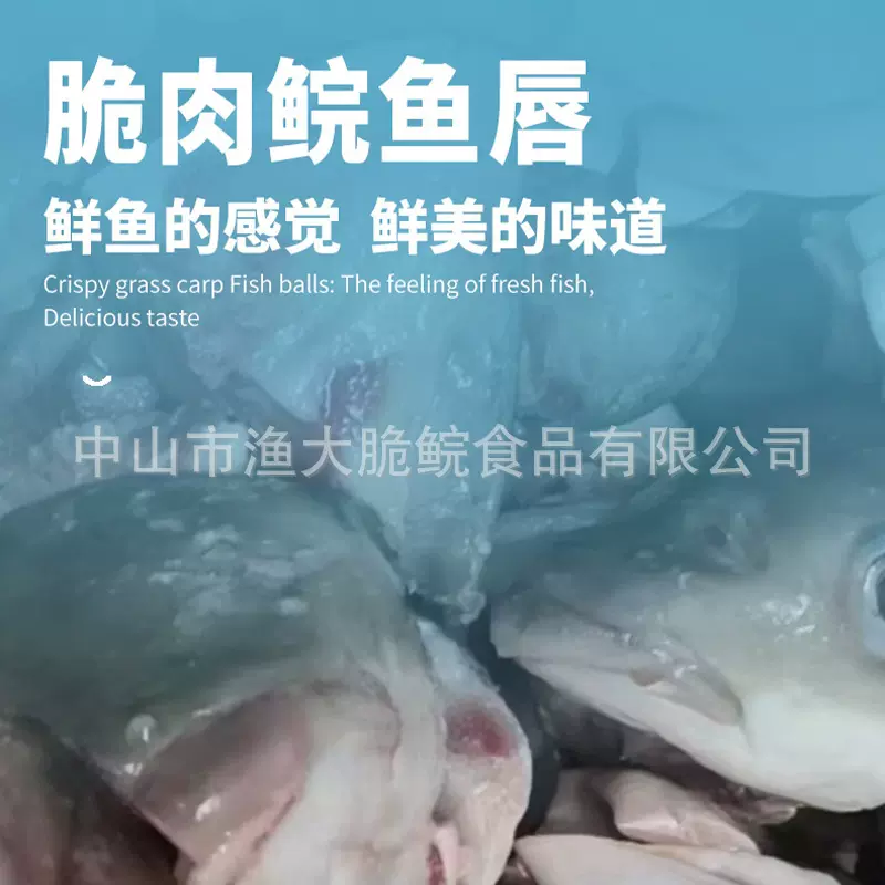 中裕脆肉鲩鱼20kg脆皖鱼肉冷冻批发带骨渔大脆鲩鱼唇