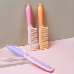 Children's cartoon maple leaf Shunfa plastic cute shape comb for kids students hair comb for home use plastic dense tooth comb