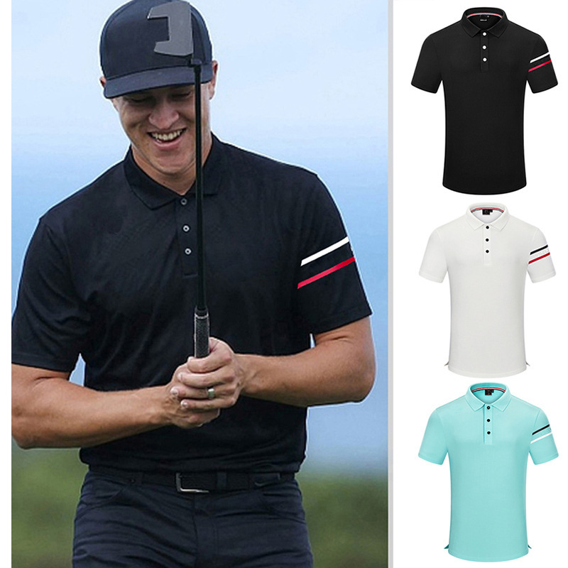 2024 Summer Golf Clothing Men's Outdoor Sports Tops Quick-Drying Short-Sleeved T-Shirt Plain Sweat-Wicking Polo Shirt 2024 Summer Golf Clothing Men's Outdoor Sports Tops Quick-Drying Short-Sleeved T-Shirt Plain Sweat-Wicking Polo Shirt