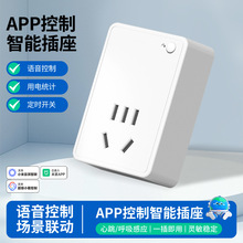 WiFi智能插座接入米家APP小爱同学手机远程控制无线开关定时插座