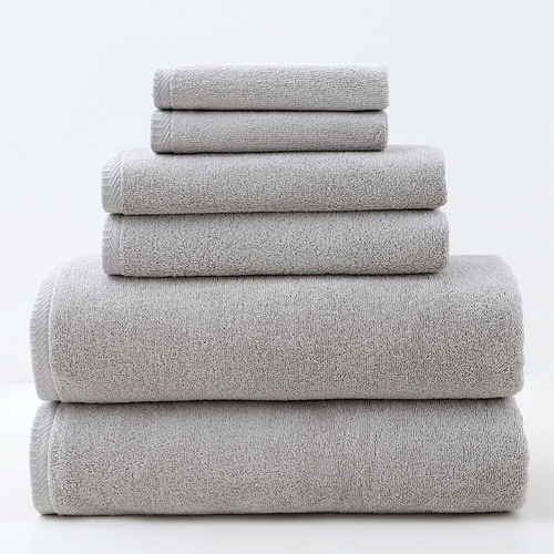 Wholesale cross-border towel and bath towel pure cotton 6-piece set Amazon exclusive for adults Xinjiang cotton bath towel set