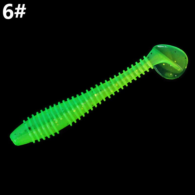 Мягкая приманка Paddle Tail (Luya) — многоцветная, имитации хвоста весла 4,5–7,5 см, различные веса