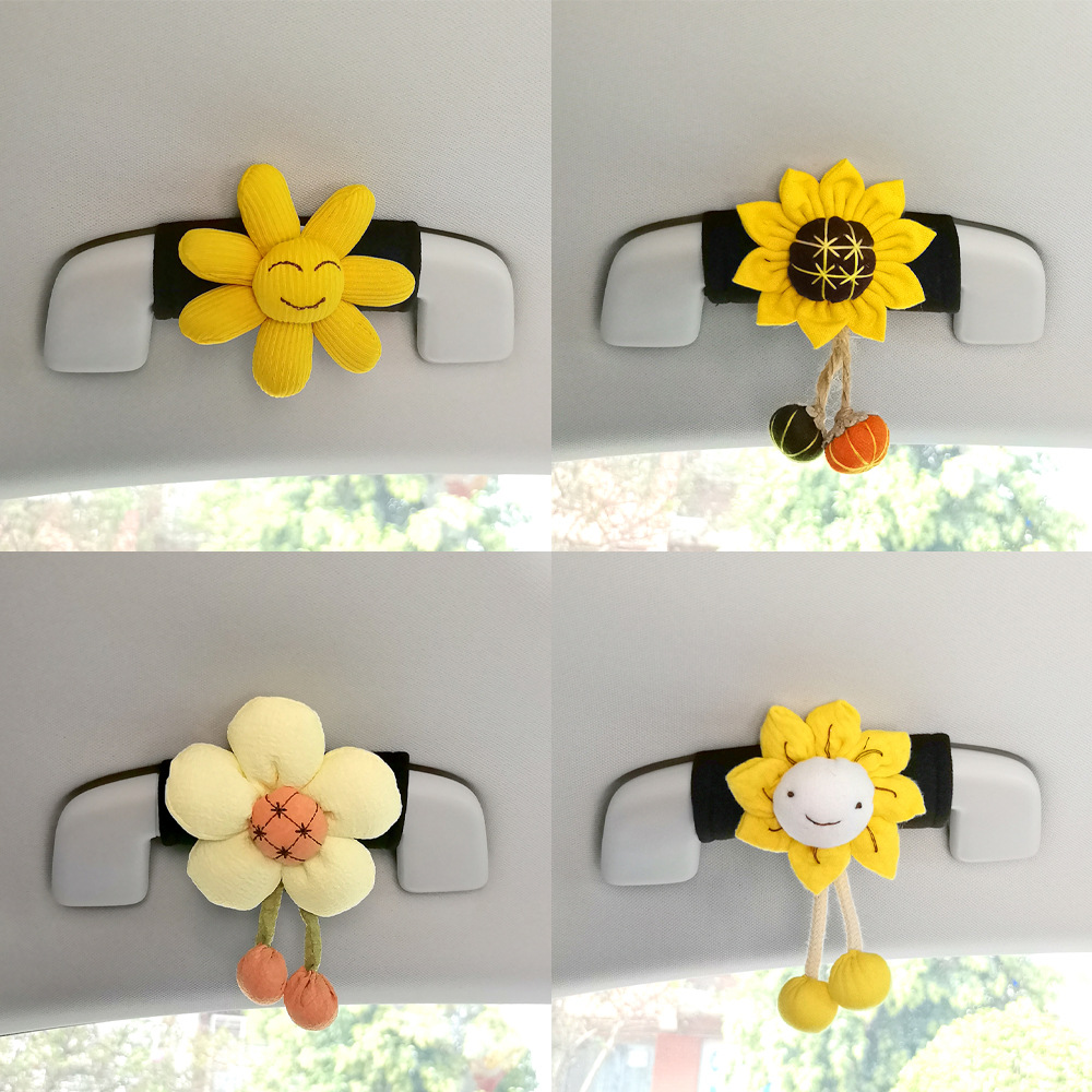 2025 Creative Sunflower Car Handle Car Universal Car Door Handle Protective Cover Roof Handle Cover