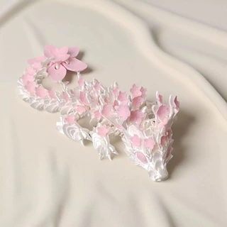 3D打印白粉色樱花龙