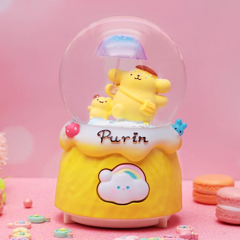 Romántico secreto bosque bola de cristal luminosa caja de música caballo blanco creativo decoración de escritorio de niña regalo de estudiante al por mayor