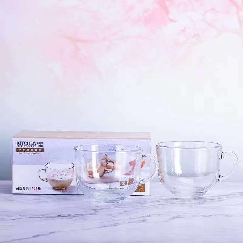 Taza de avena personalizada inswind taza de desayuno taza de leche transparente con taza de vidrio casera publicidad regalo taza de agua