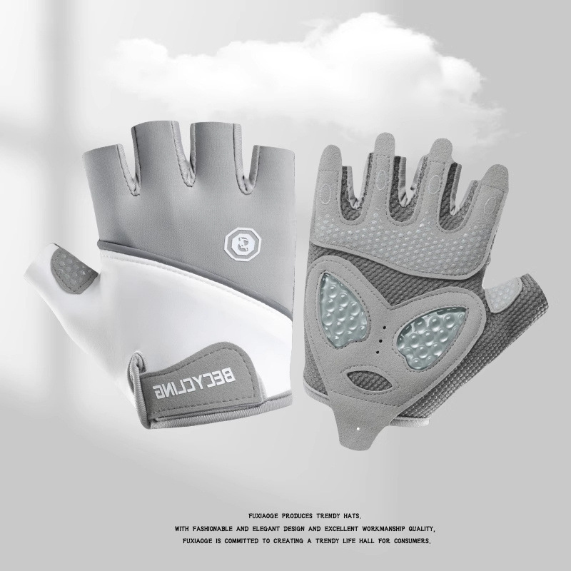 Nuevos guantes de fitness para mujer, guantes deportivos de medio dedo, silicona líquida, antideslizante, guantes de ciclismo resistentes al desgaste al por mayor