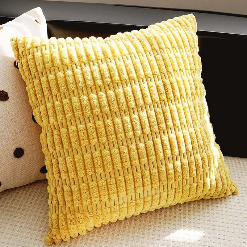 Almohada individual de maíz de grano grande de color amarillo crema 45x45cm