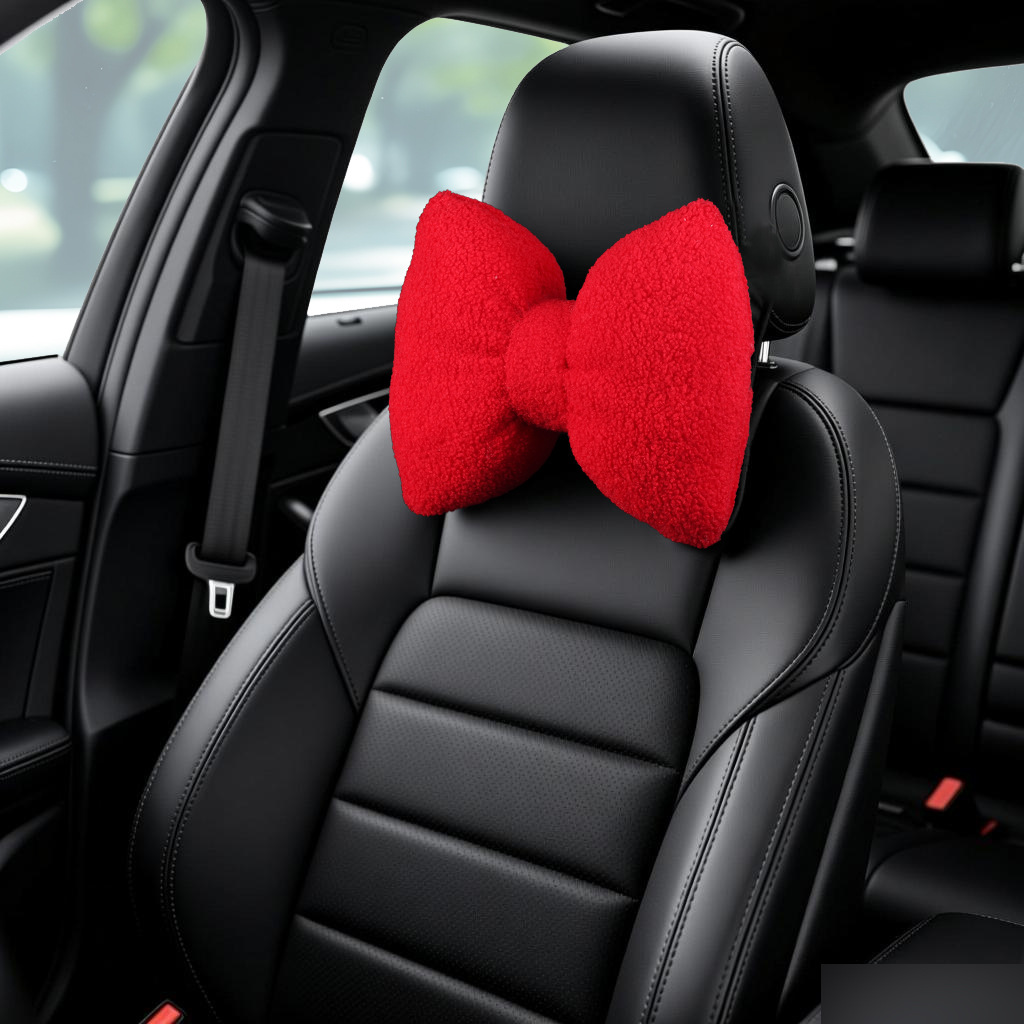Cochecabezas de automóviles almohada de abrazamiento de cordero calentamiento de cochecabezas de automóviles de invierno protección de cuello accesorios interiores de automóviles simples