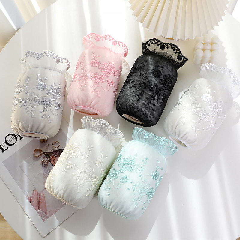 Mangas de encaje para mujeres lindas mangas de malla cortas mangas de invierno de otoño antisucio estudiantes de oficina mangas de protección de trabajo RA