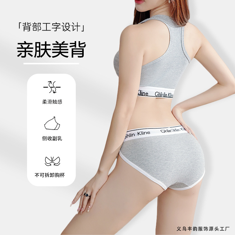 Conjunto de sujetador deportivo Fengyun, pecho grande, pequeño, a prueba de golpes, soporte superior, yoga, fitness, espalda hermosa, ropa interior deportiva, uso externo