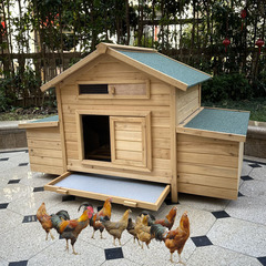 屋外の木製のペットの家の鶏のかごの小屋の鶏の小屋の雌の鶏は卵を産んでひよこの巣のアヒルのかごのウサギのかごの大きい鶏のかごを孵化します。