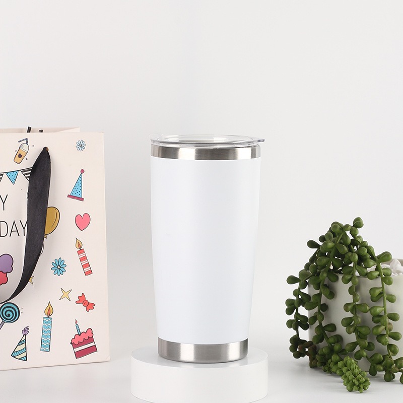 Taza de automóvil de color transfronterizo 304 taza de aislamiento de vacío de acero inoxidable de doble capa resistente a caídas portable de aislamiento de frío taza recta
