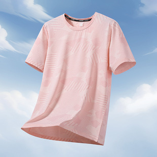 Short-Sleeved T-Shirts for Men and Women in Summer Thin Ice Silk Quick-Drying Loose Large Size Breathable Sports Plus Fat Half-Sleeved Cool T-Shirts