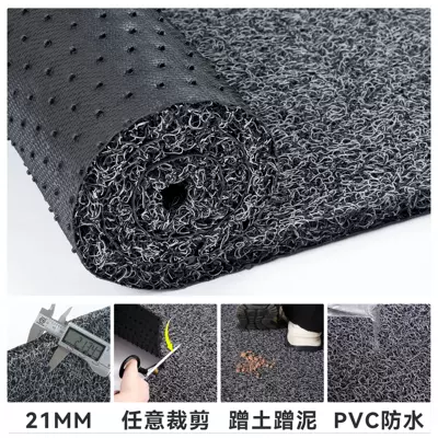 Avtomobil döşəmə paspasları — Floor Mat Outside Non-slip Carpet - black-gray-21mm-thickening-encryption-6080cm