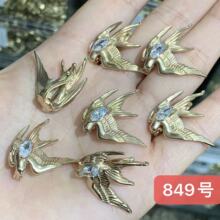铸铜毛胚锆石燕子毛衣扣OT扣项链毛衣链饰品扣手作diy饰品配件