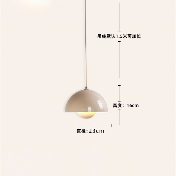 Red creativa nórdica Lámpara de dormitorio roja Lámpara de dormitorio de cama, candelabro de restaurante, color de capullo, personalidad moderna, lámpara colgante simple