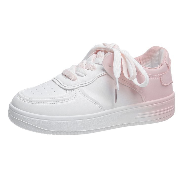 Zapatos blancos del color del gradiente para las mujeres 2023 nuevos zapatos versátiles transpirables del tablero de la zapatilla de deporte del verano para los estudiantes