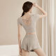 Yoga Clothing for Women 2024 New Style Short-sleeved Top with Chest Pad Summer New Suit Sports Fitness Pilates Training Clothing