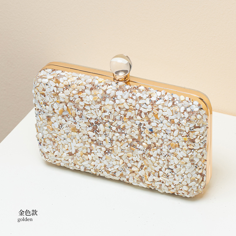 Nueva bolsa de banquete de noche de diamantes de imitación moda europea y americana bolso de vestir incrustado en diamantes bolsa cheongsam Socialite bolsa retro comercio electrónico transfronterizo