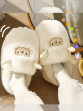 棉拖鞋女士室内家居包跟可爱冬季月子2023年新款外穿毛毛绒棉鞋男