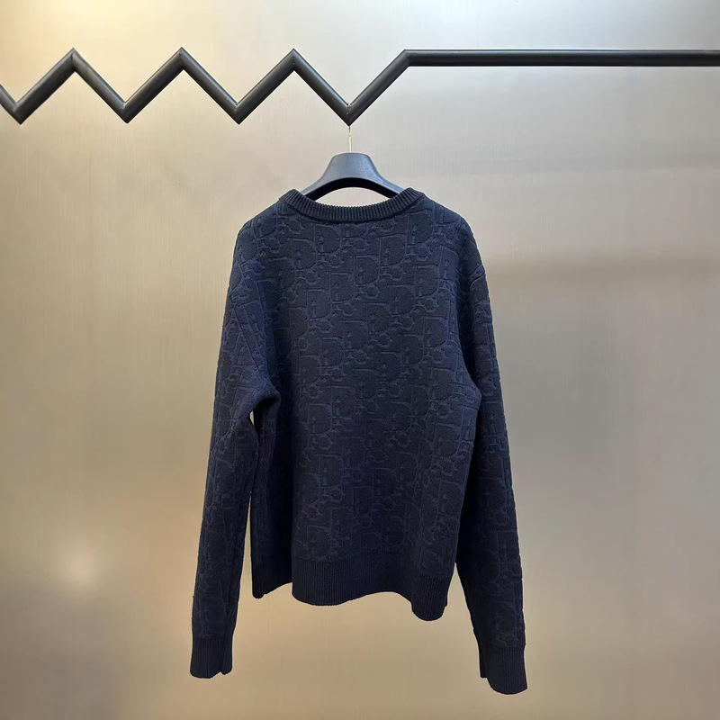Foreign Trade Wholesale Micro-Business Navy Blue Jacquard Cotton Plain Weave Men's Crew Neck Sweater Men Sweater Foreign Trade Wholesale Micro-Business Navy Blue Jacquard Cotton Plain Weave Men's Crew Neck Sweater Men Sweater