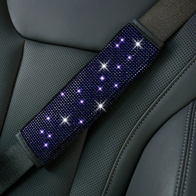 Shoulder Pad Glitter Stickers, Seat belt shoulder pad - blue-number-2517