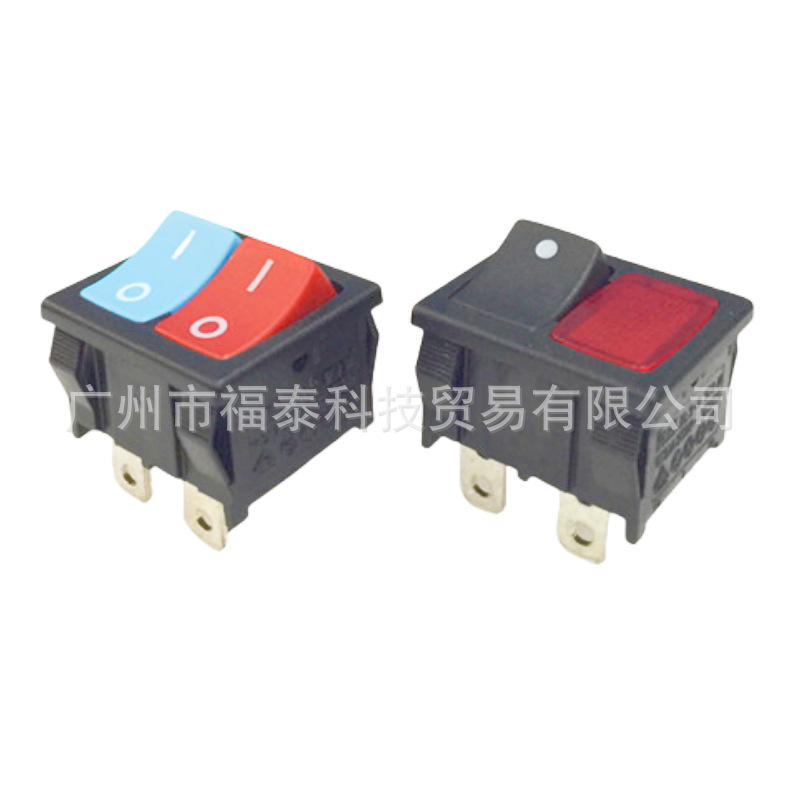 供应RLEIL牌子双联船型开关指示灯KCD6双联带指示灯电源开关