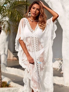 Sexy Beach Blouse Rash Guard Shirt Loose Fit Seaside Beach Top