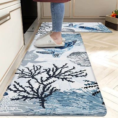 Avtomobil döşəmə paspasları Oil-Absorbing and Water-Absorbing Easy-Care Floor - jn-abstract-kitchen-mat-3-4060cm-crystal-velvet