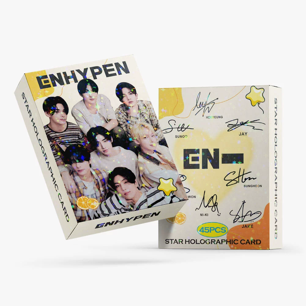 Голографические фотокарточки ENHYPEN 45 шт., стиль LOMO 62×87 мм, коллекция K-pop