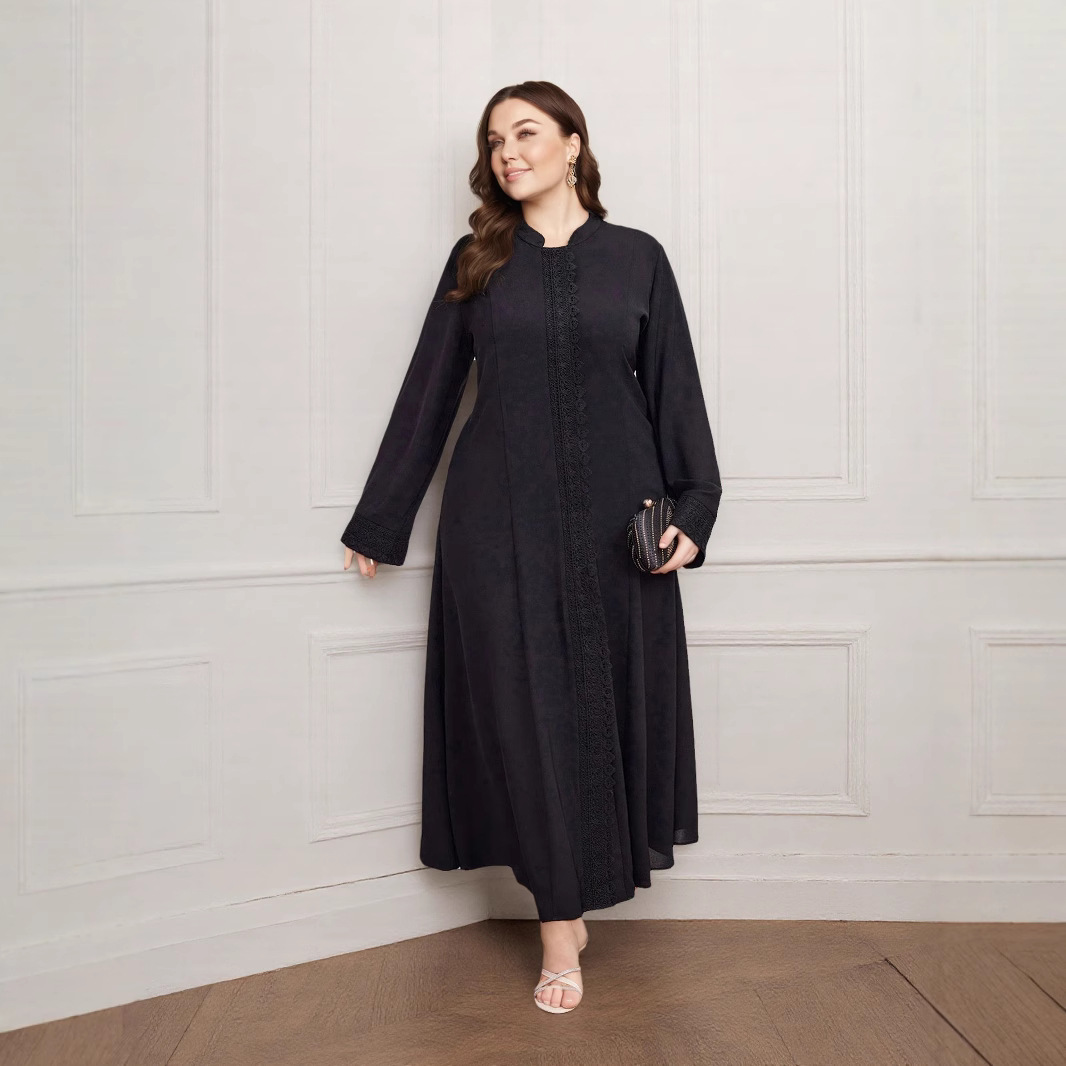 European, American, Middle Eastern, And Arab Cross-border Summer New Style Solid Color Thin Breathable Long-sleeve_ecoleips.com