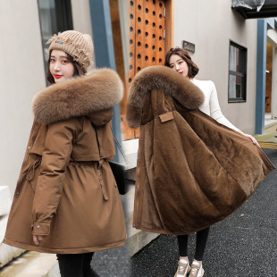 Parker Cotton Outwear Winter Clothing 2025 New down Cotton Outwear Women's Mid-Length Korean Style Loose Large Size Cotton Jacket Trendy