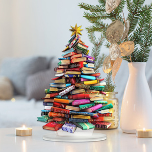 Cross-Border Creative Book Christmas Tree Acrylic Sign Inspirational Desktop Ornament Card Home Decoration Gift