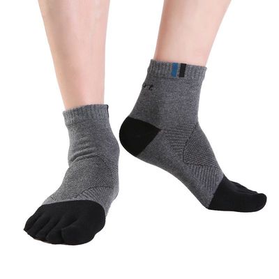 新款棉质脚背透气网眼五指袜男分趾袜吸汗中筒薄款春季运动袜批发|ms